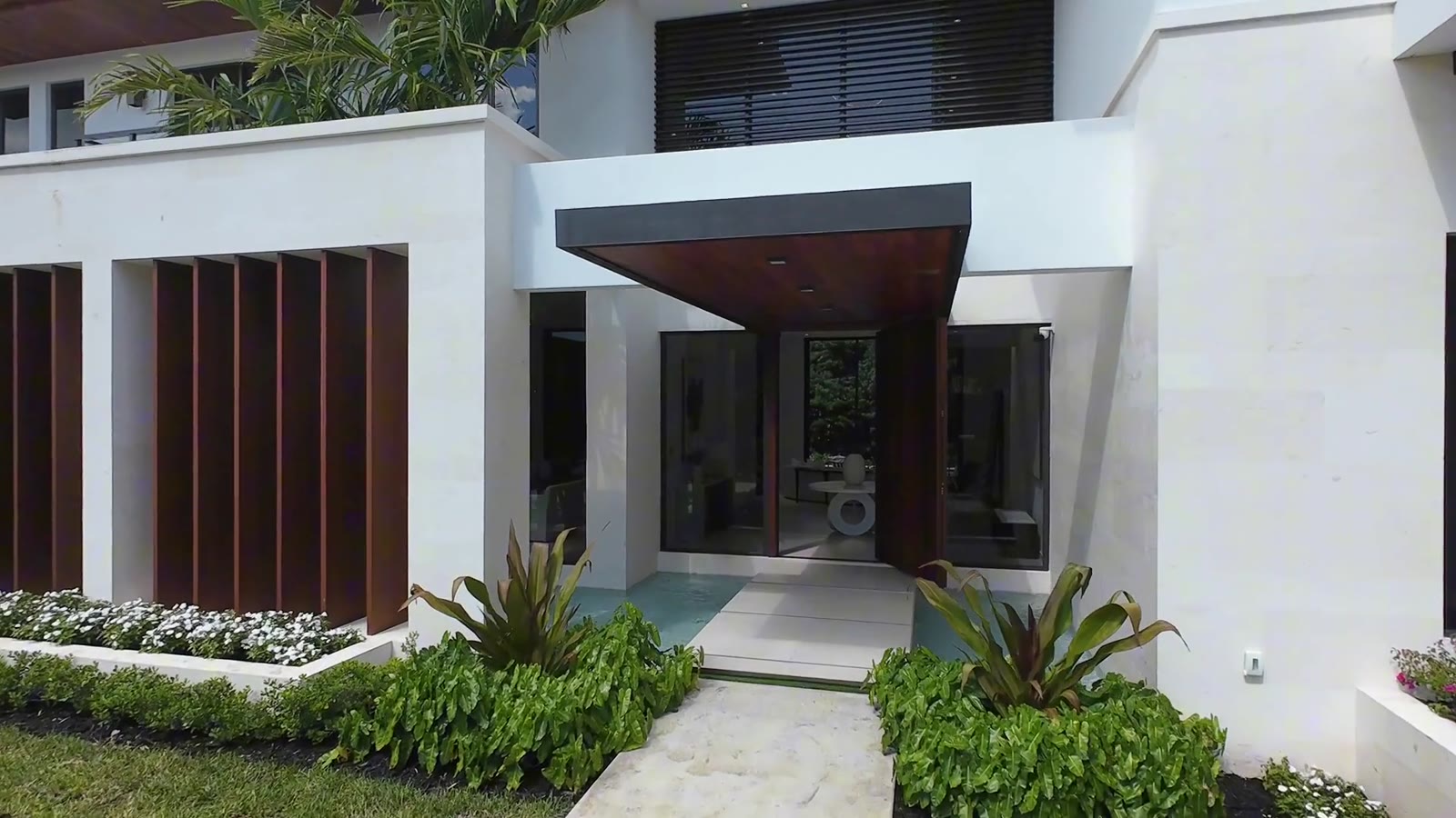 Front entry with water feature