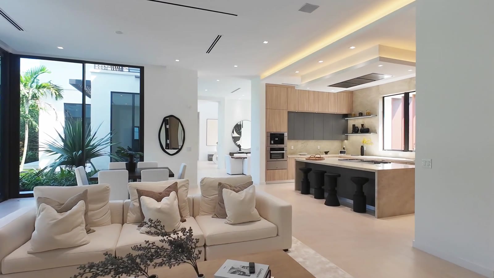 Great room open to the kitchen